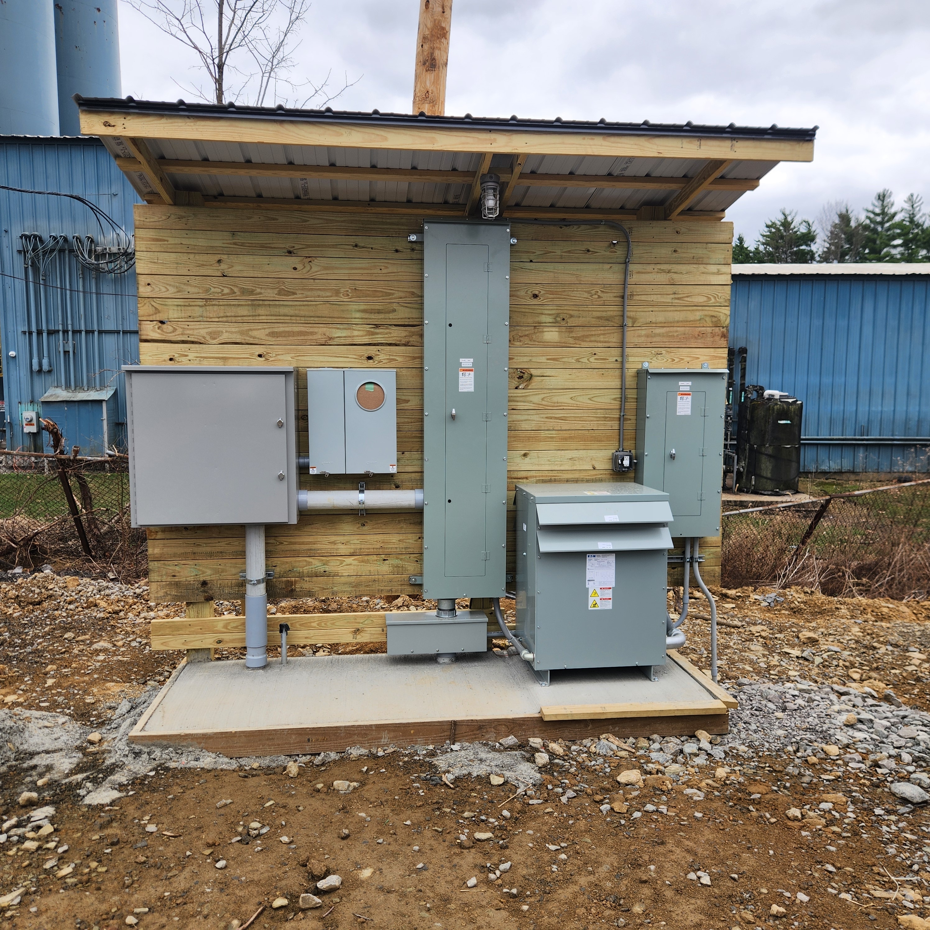 Outdoor electrical service installation